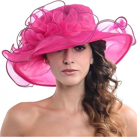 Kentucky Derby Church Dress Hat for Women S019-rose